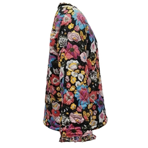 NWOT - Sherpa Lined Floral Boho Quilted Coat - Multicolor - XXL - Picture 5 of 10